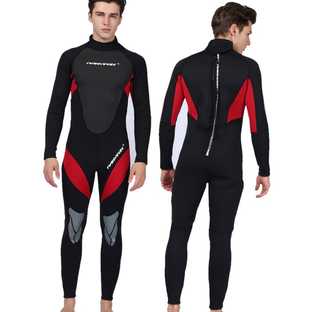 Traje de neopreno para hombre de 3mm, de cuerpo entero, para buceo, esnórquel, natación, chaqueta de buceo