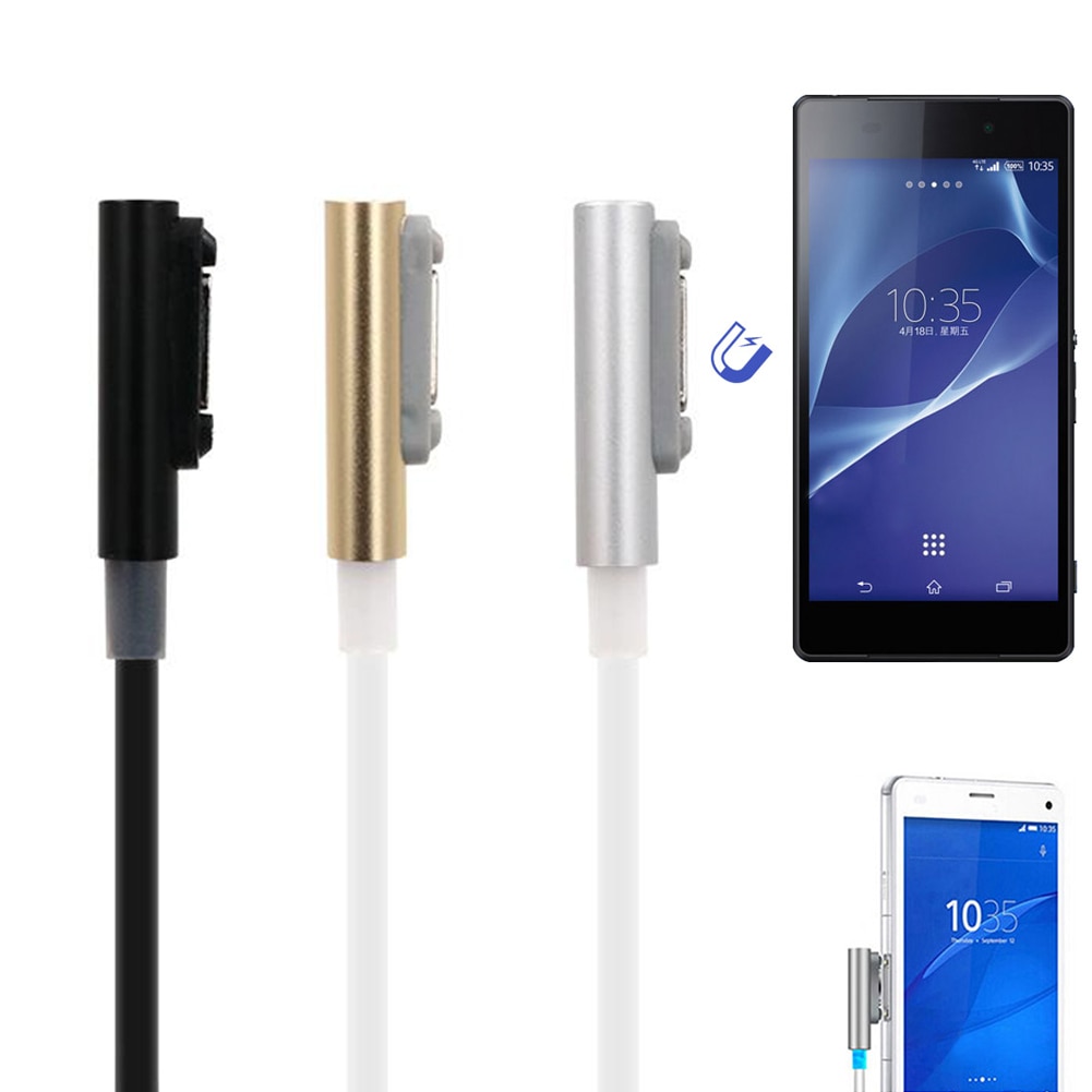 100cm magnetiske usb-opladerkabel til sony xperia  z3 l55t z2 z1 compact  xl39h