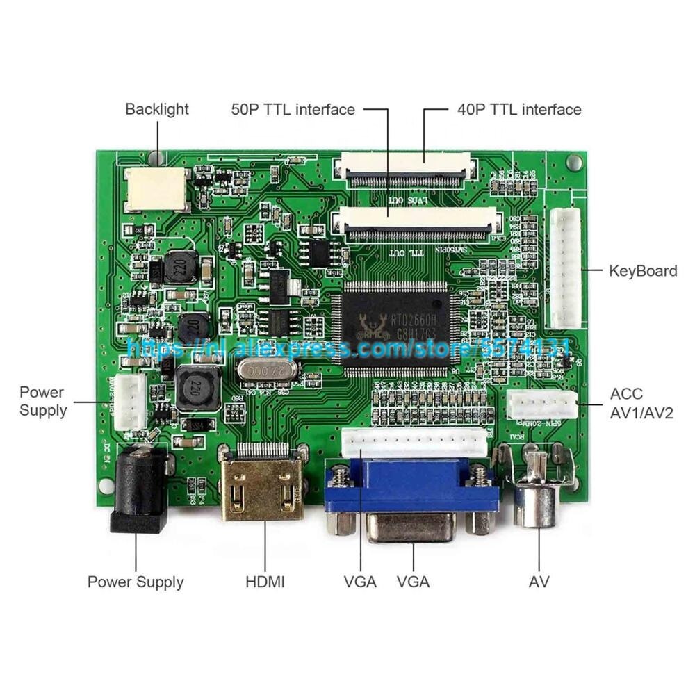 Nieuwe Lcd-scherm 7 pollici 1024*600 7300101463 E231732 7300130906 TFT 50 Spilli Bordo di autista del tenere sotto controllo 2AV HDMI VGA