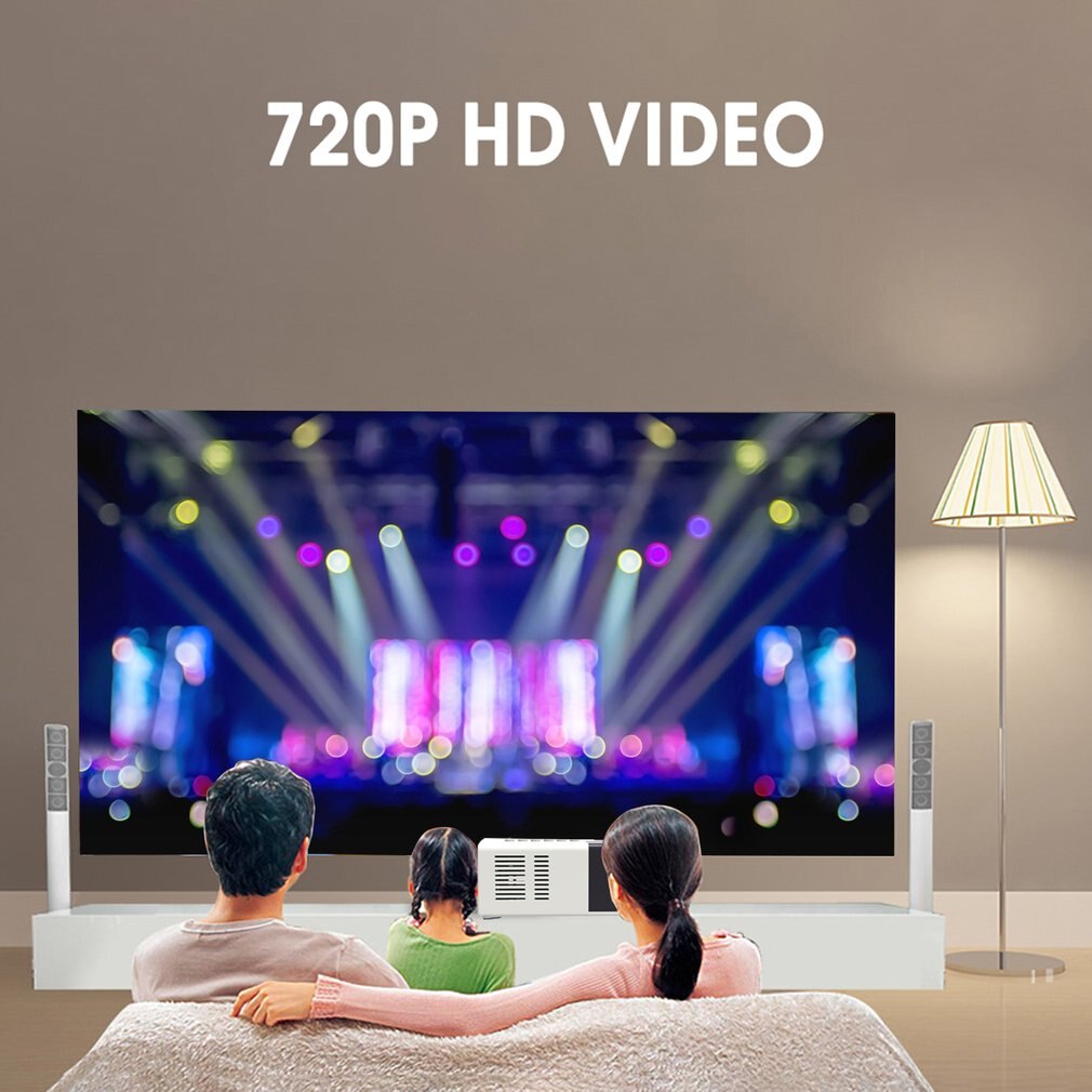 Mini Proiettore J9 - Full HD LED - Interfacce Multimediali HDMI, USB, AV - Beamer Domestico