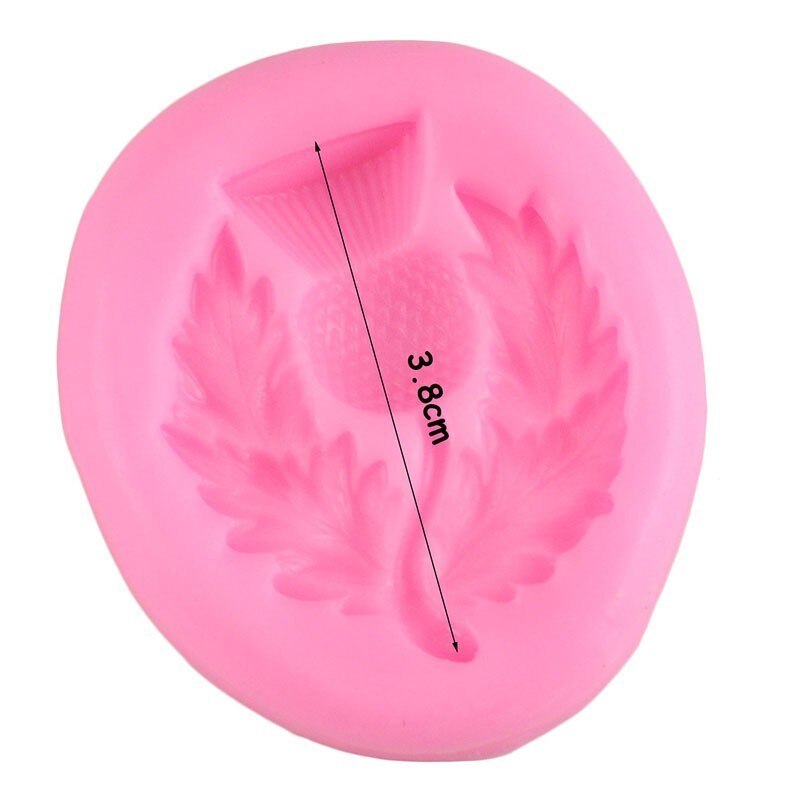 Thistle Scottish Flower Silicone Mold Cupcake Fondant Cake Decorating Tools DIY Cookie Baking Polymer Clay Candy Chocolate Molds