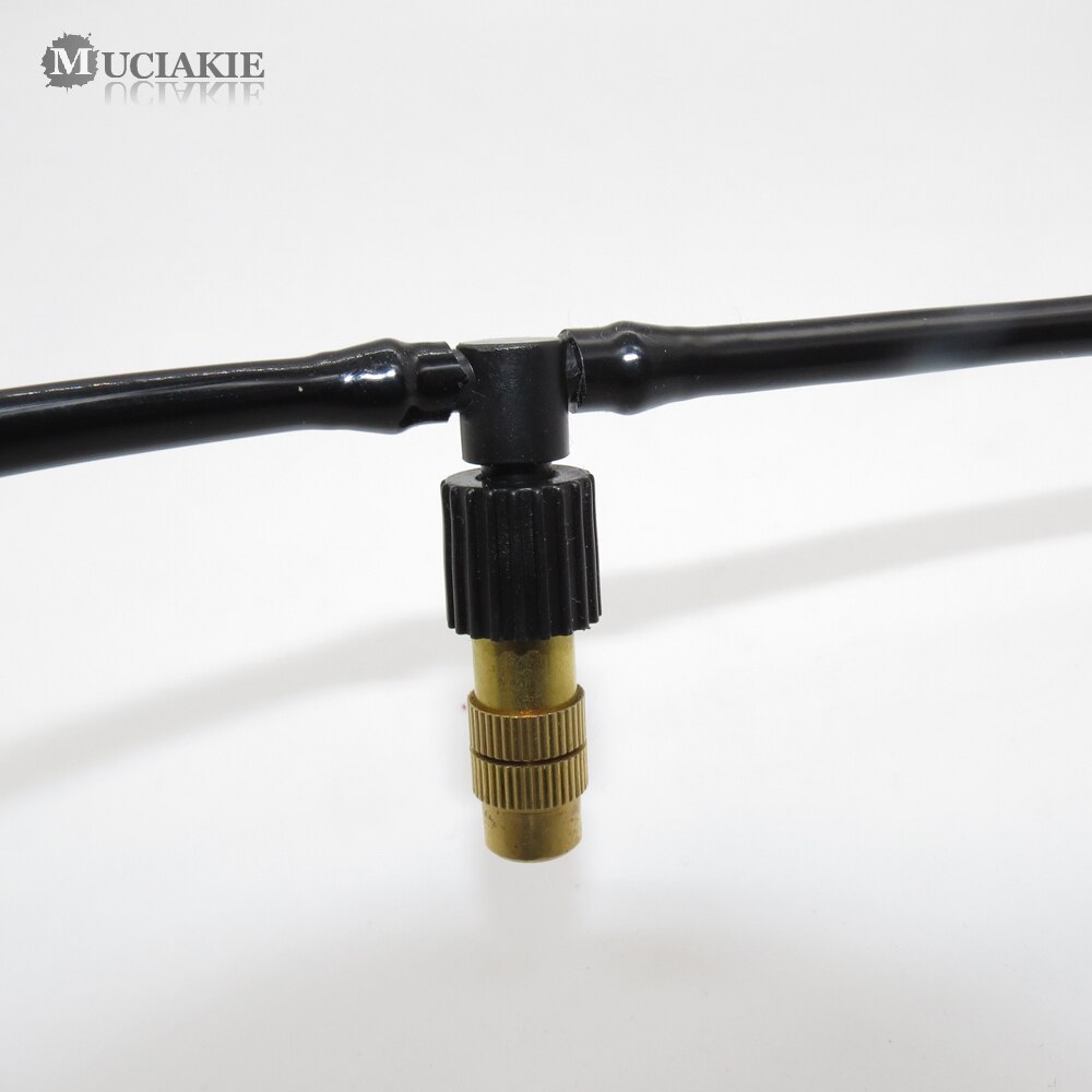 15-250PCS Adjustable Copper Misting Nozzle w/ 4/7mm Plastic Tee Connector Brass Watering Irrigation Sprinkler Cooling Nozzle