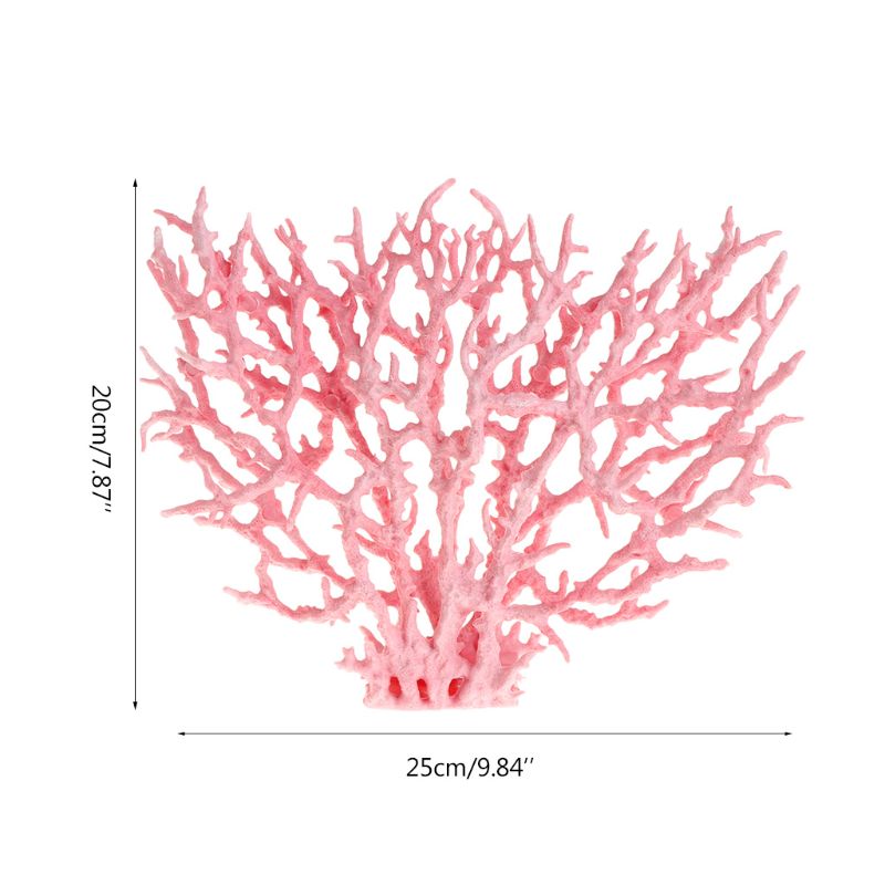 Fish Tank Faux Artificial Aquarium Reef Coral Decoration Ornaments 2PC