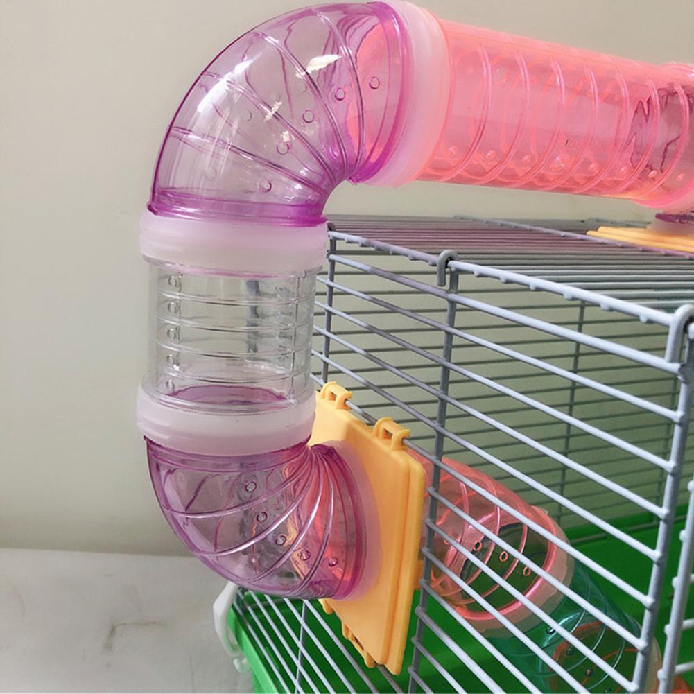 1 st hamster tunnel bur extern rör gränssnitt passning hamster leksak bur tunnel tillbehör slumpmässig färg shippinig