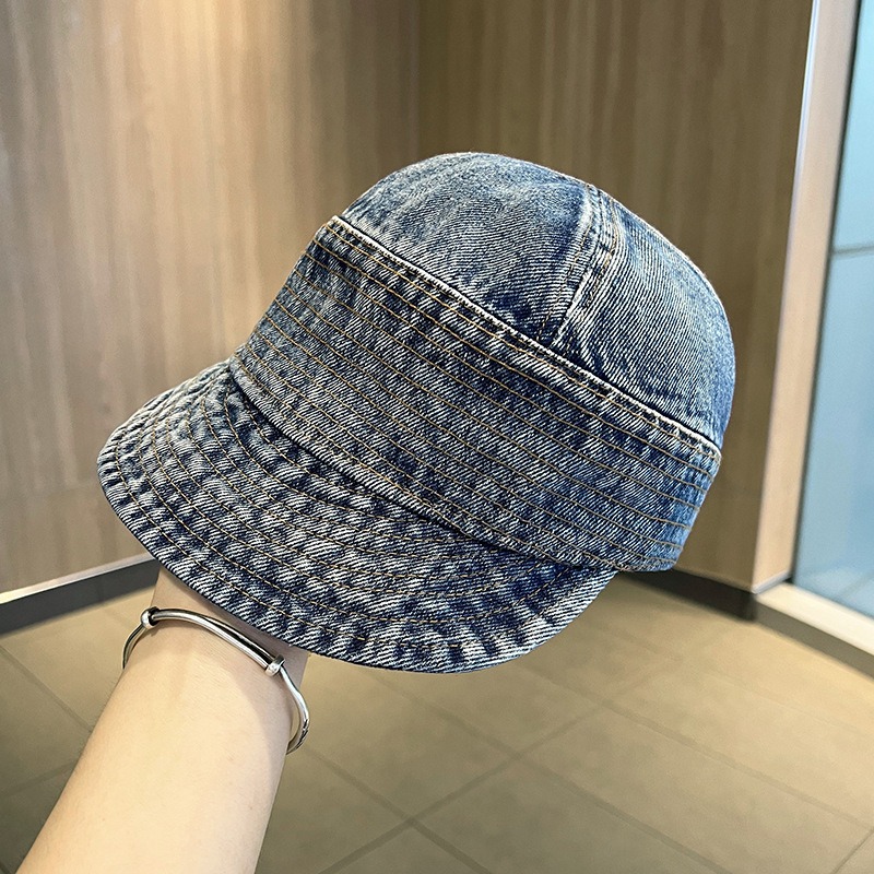 Gorra vaquera de ala suave para mujer, sombrero de pescador antiguo lavado Retro pequeño, sombrilla plegable, sombrero ecuestre