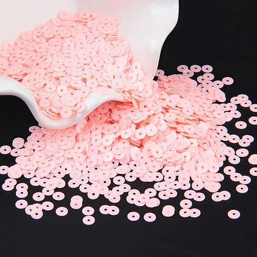 Paillette 4mm mat Sequin Pvc plat rond mat vernis Paillettes couture mariage artisanat femmes vêtements accessoires 20g: Matte pink