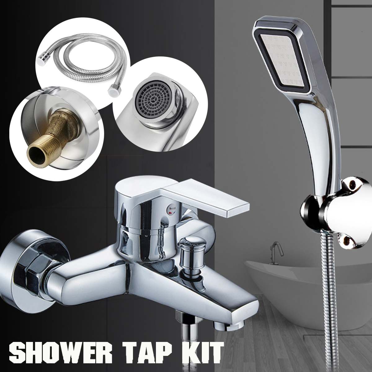 Bathtub Faucet Bath Faucet Mixer Tap Shower Set Wall Mounted Hand Held Shower Head Kit Shower Faucet Sets Bath Water Mixer