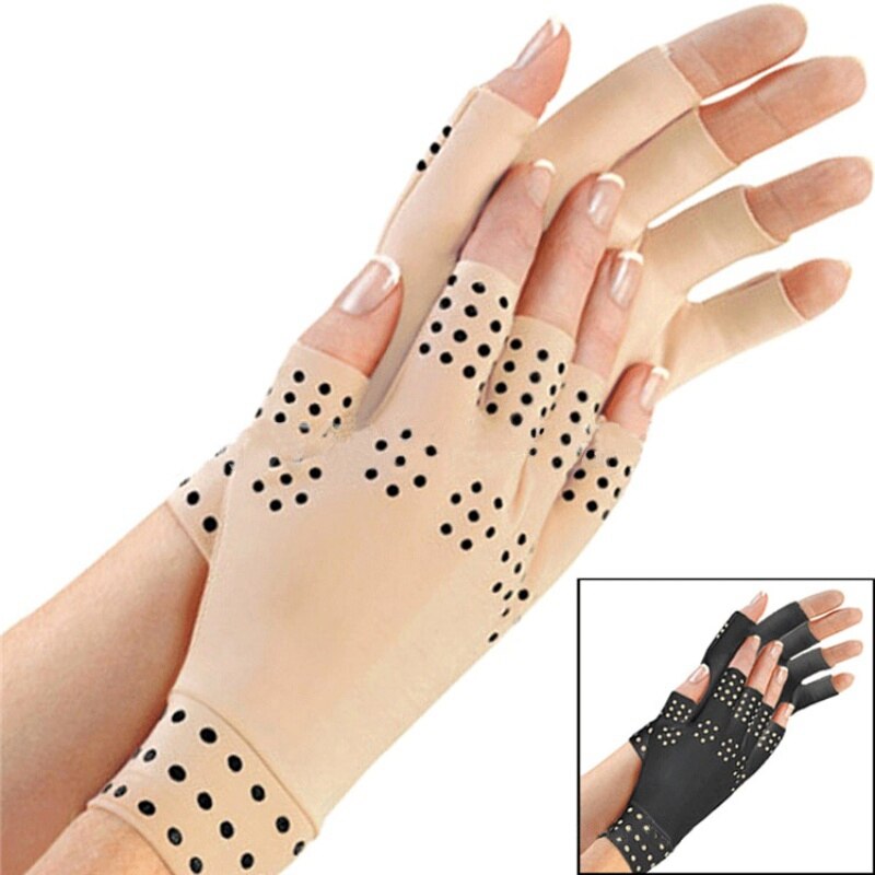 Kompression Handschuhe Halb Finger Magnetische Anti Arthritis Handschuhe Rheumatoider Gesundheit Kompression Therapie Handschuhe unisex Für Sicher Handgelenk