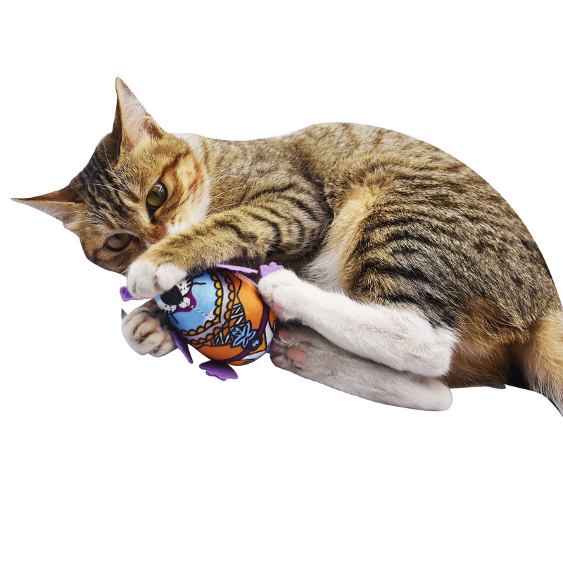 1 ud. Gato gordo mascota juguete, gato gordo juguete de tela ratón colorido gato gordo juguete con Catmint varilla saborizada para gato cuerda divertida