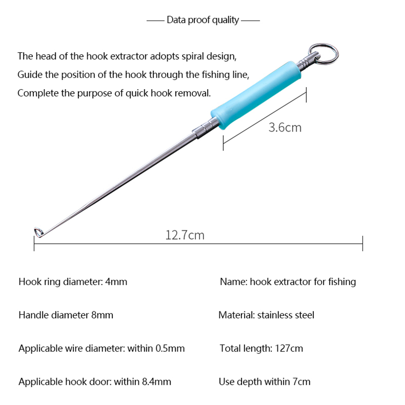 Stainless Steel Safety Extractor Fishing Hook Detacher Remover Rapid Decoupling Device For Fishing Tools Portable Fishing Tackle