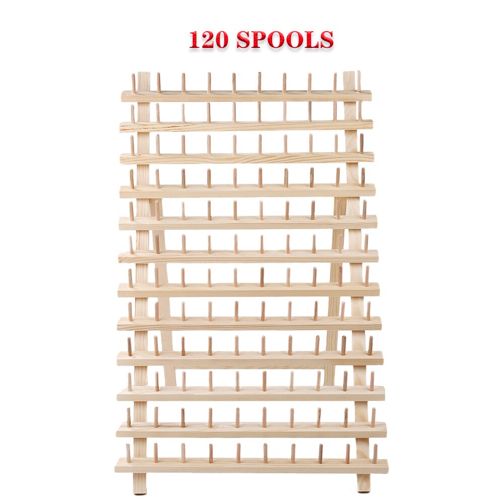 Storage Box Sewing Thread Spool Yarn Holder Wooden Organizer Stand Knitting Wood Home Embroidery Folding Frame Multiple sizeFirm: 120 Spools