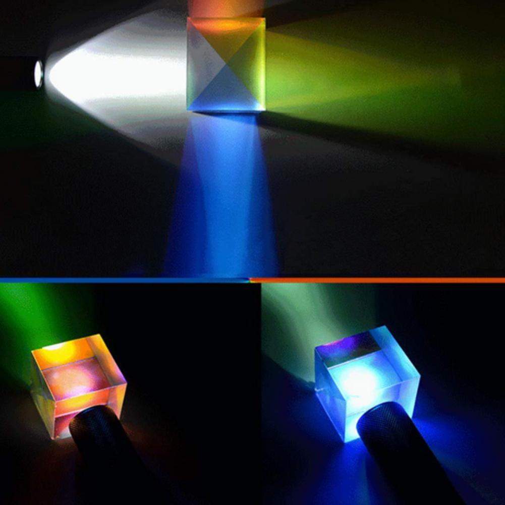 Optic Prism Cube Glass Triangular Prism Light Cube Combination Dichroic Prism Optical Glass Lens