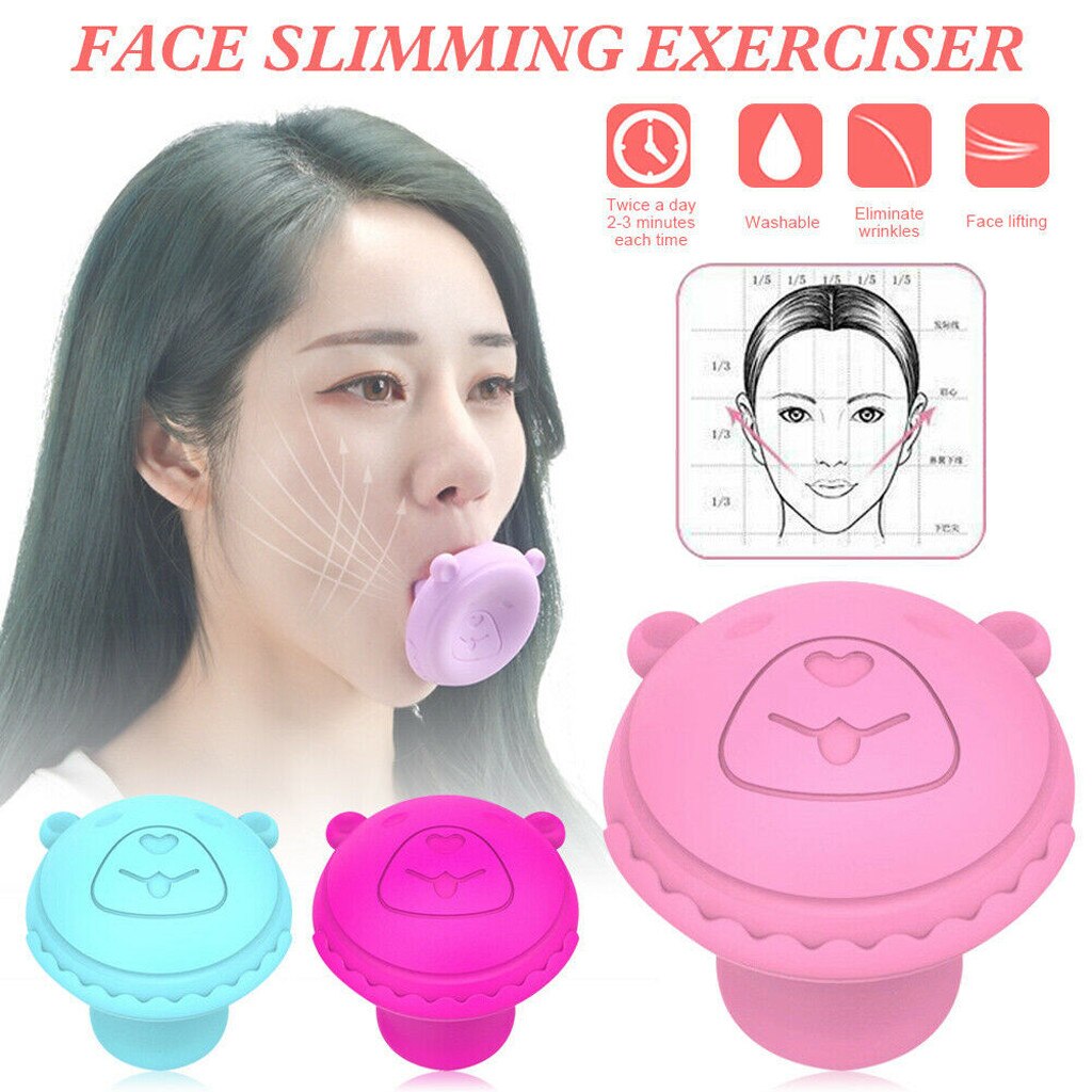 Face Slimming Tool Face Lift Skin Firming V Shape Exerciser Instrument Cute Portable Anti Wrinkle Mouth Exercise Tool