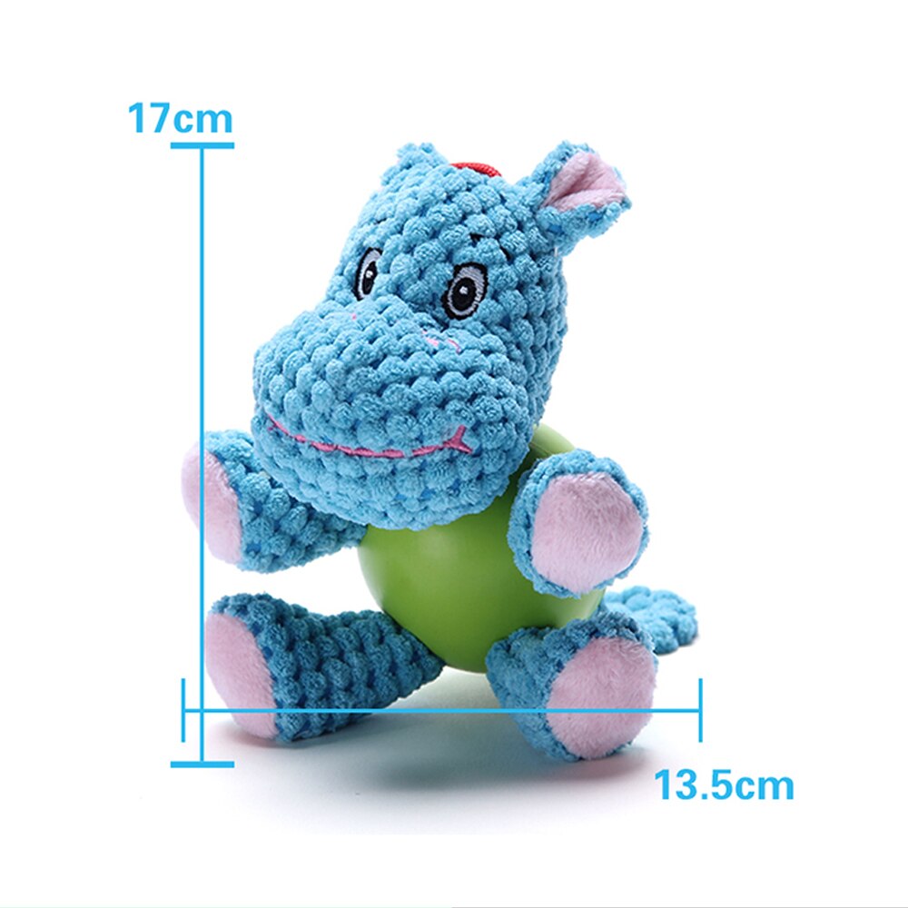 Jouets en velours côtelé couinant pour chien, jouets en peluche en forme d'animal, produits couinants, Puzzle résistant aux morsures, jouet molaire interactif, accessoires pour animaux de compagnie: Hippo2