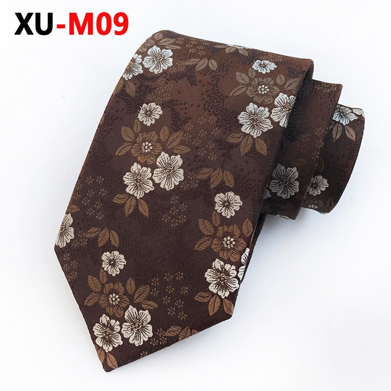 Cravate classique à fleurs pour hommes, 8cm, pour les créateurs d'affaires, idéal pour un mariage: XU-M09