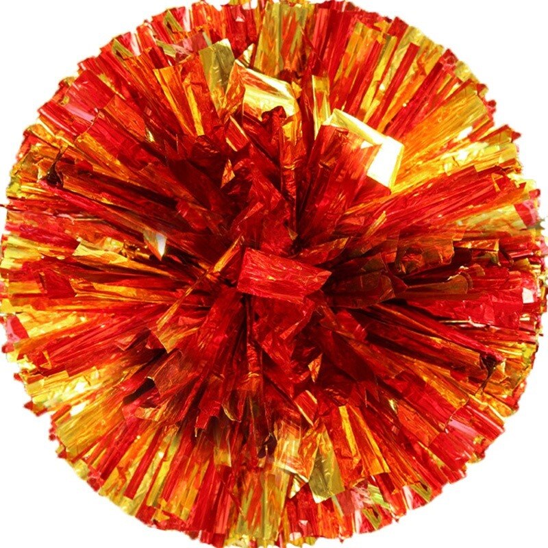 24Cm Cheerleader Pom Poms Sparkly Twee-Vinger Cheerleader Bloem Bal Kinderen Cheer Hand Bloem Cheer Props Sport Bloem bal