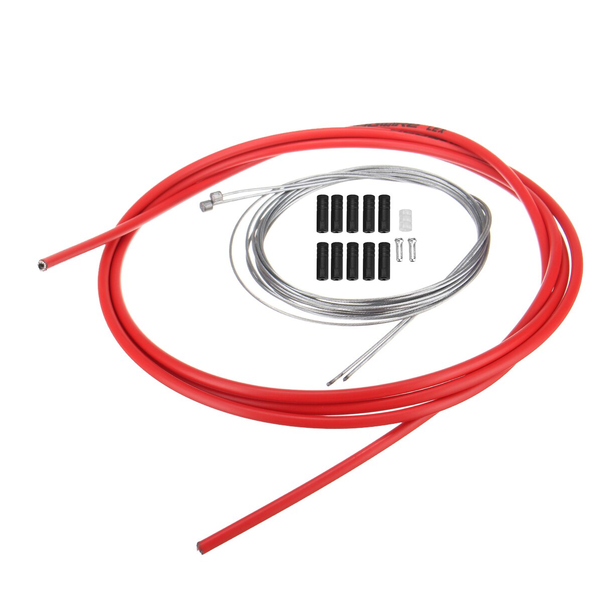 Bike Bicycle Front Rear Inner Outer Wire Brake Shifter Gear Derailleur Hose Housing cable Kit MTB Road bike bicycle: Red