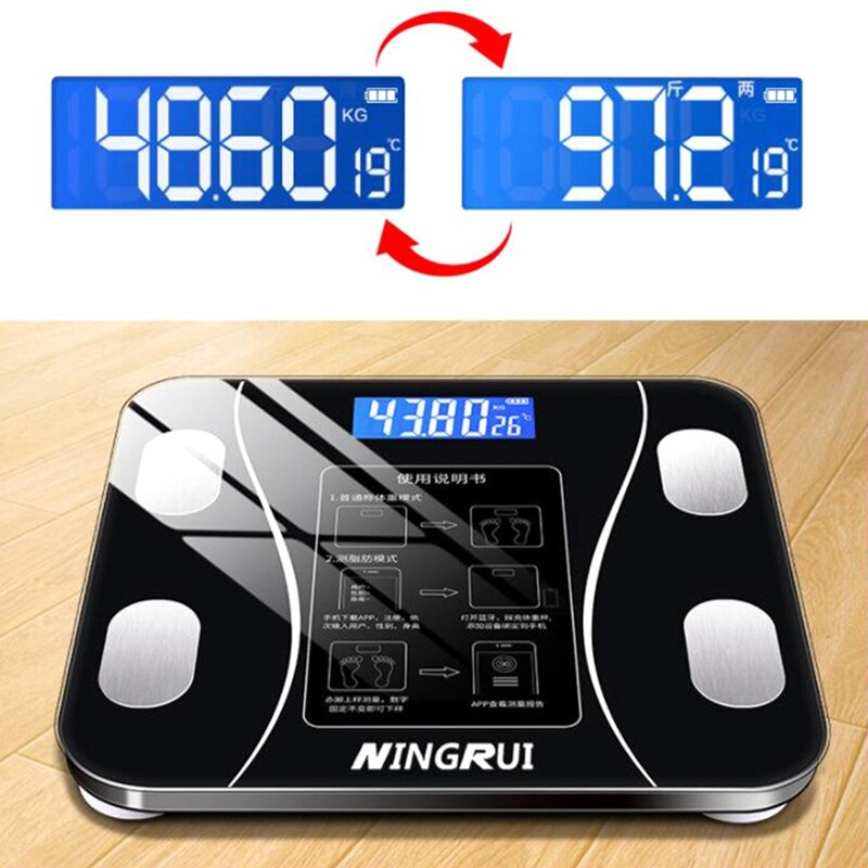 Bathroom Scales LED Screen Body Grease Electronic Weight Scale Body Composition Analysis Health Scale Smart Home