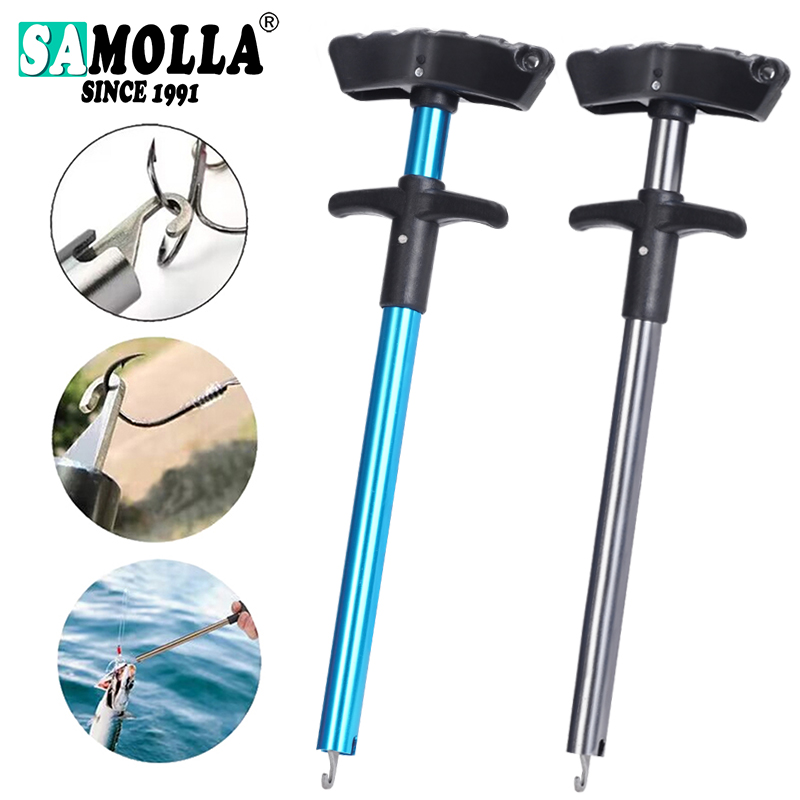 Herramienta removedora de anzuelos de pesca, removedor de señuelos de pesca, separador de anzuelos de tubo de aluminio, Extractor portátil de anzuelos