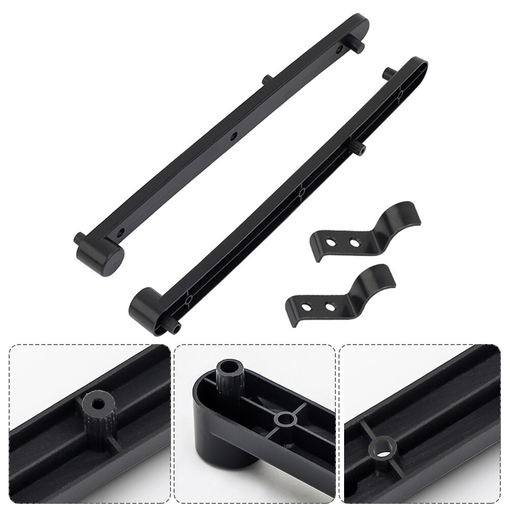 1 Set Cabinet Slides Concealed Flip-up Door Guide Track Buffer Slide Bracket: Black