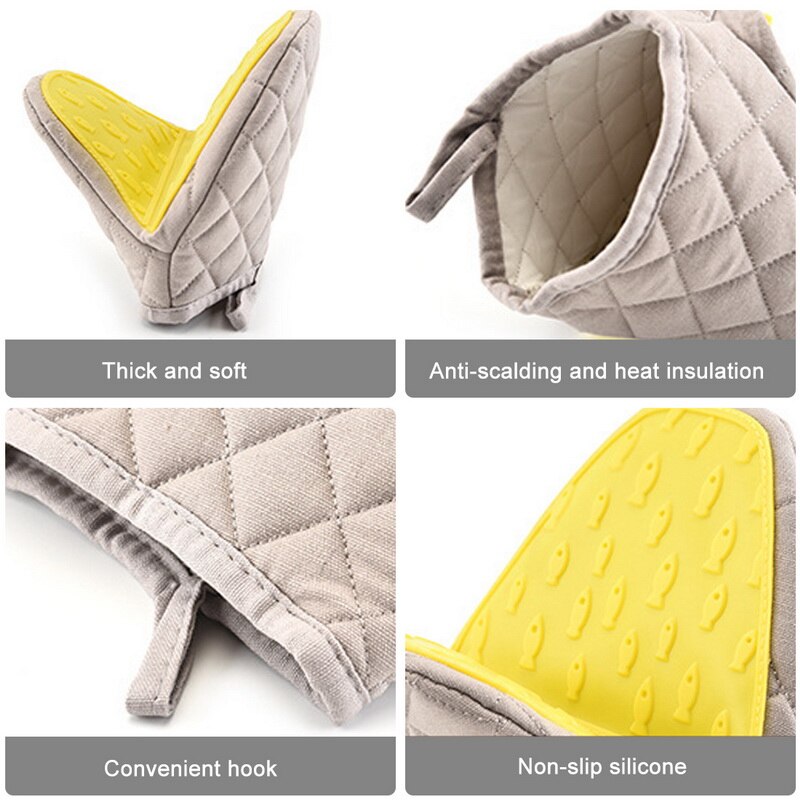 Gants de cuisine en Silicone Anti-brûlure, mitaines, maniques, plateau, plat, bol, pince à main, outils de cuisine