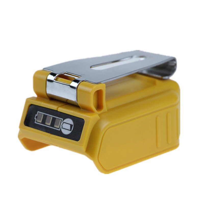 USB Converter Charger for DEWALT with 5A DC Interface 20V Li-Ion Battery Converter with Dual USB and Clip