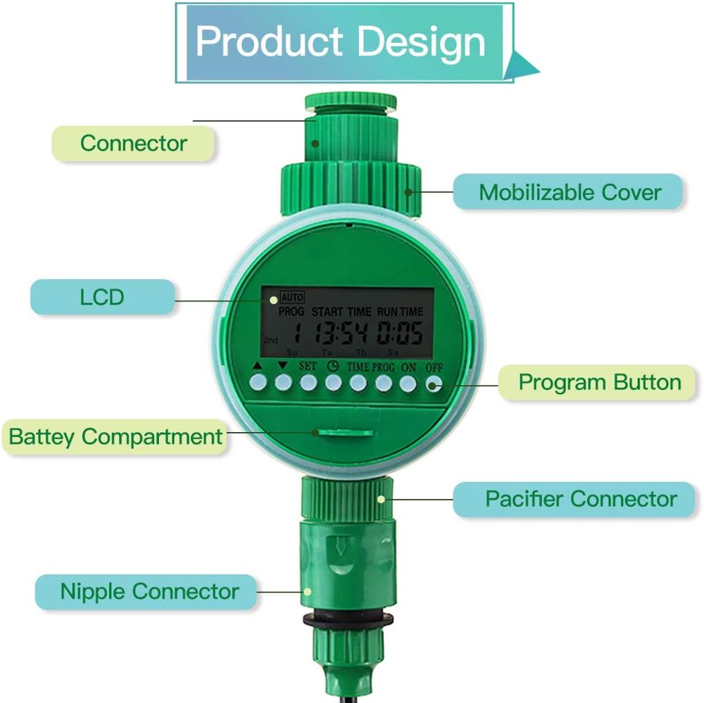 Micro Drip Plant Watering Kit DIY Garden Irrigation Mist Cooling System with Adjustable Nozzles and Water Timer Package