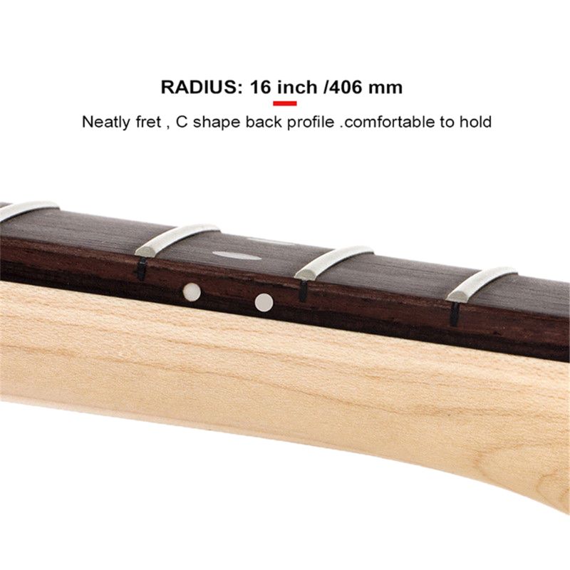 22 Fret Gitaar Hals Esdoorn Hout Toets Sector En Binding Inlay Voor Lp Gitaren Vervanging