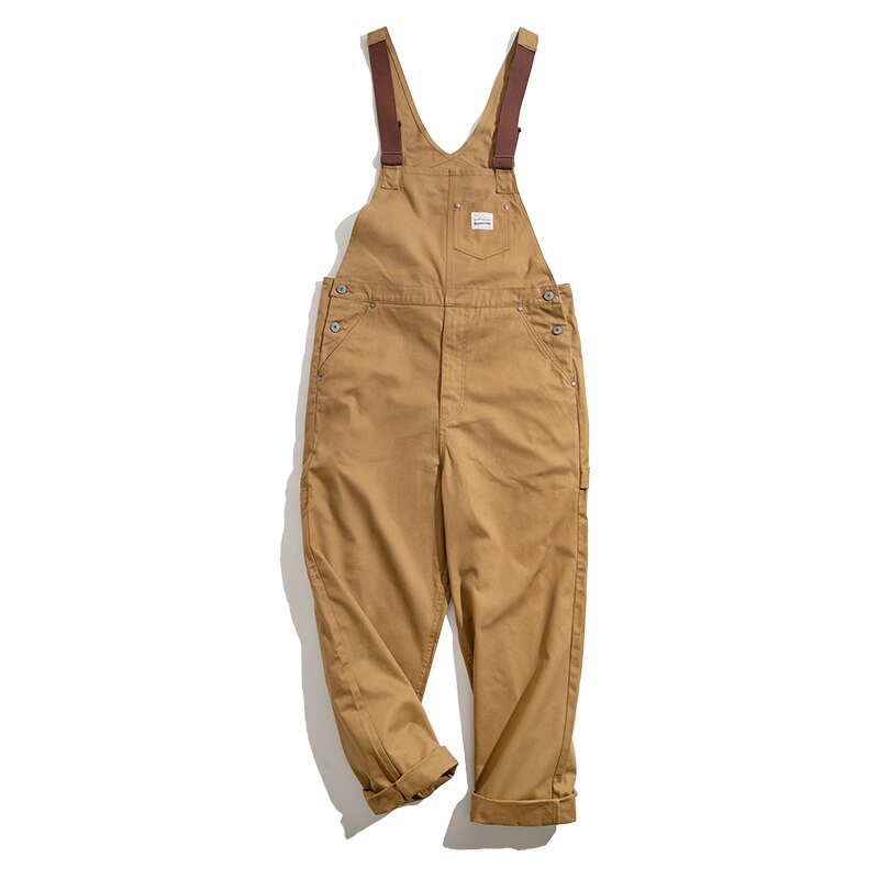 Maden vintage jeans overalls herre jumpsuit cargo arbejdsbukser baggy bib kontrast søm denim overalls sting bukser: Xxl