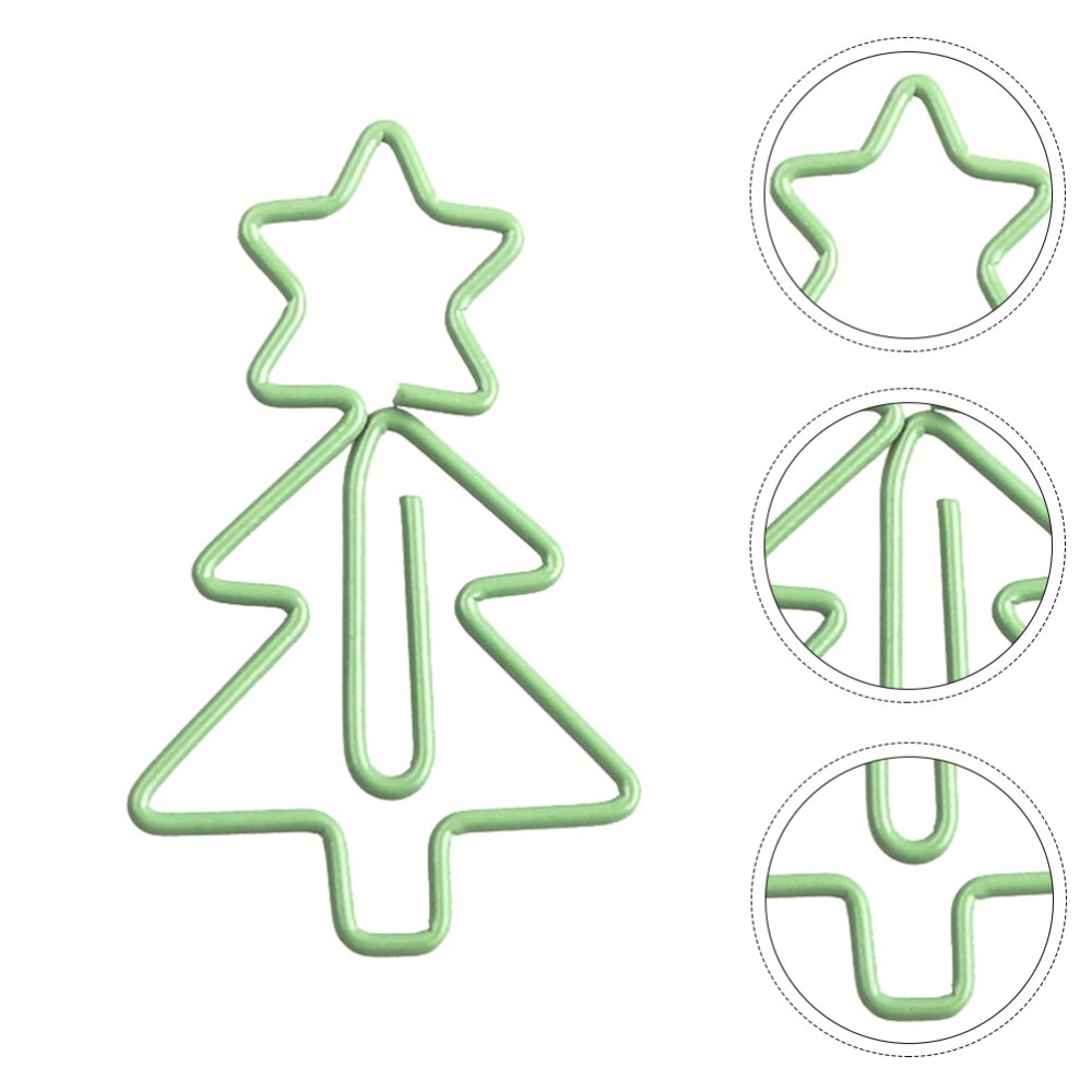 1 Box Metal Paper Clip Cutes Clip Tree Shaped Clip for Man Woman Office Home