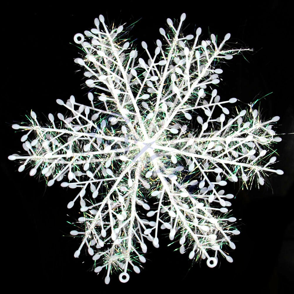 3/9/15 Stuks Witte Sneeuwvlok Ornamenten Kerstboom Deco Festival Decortion