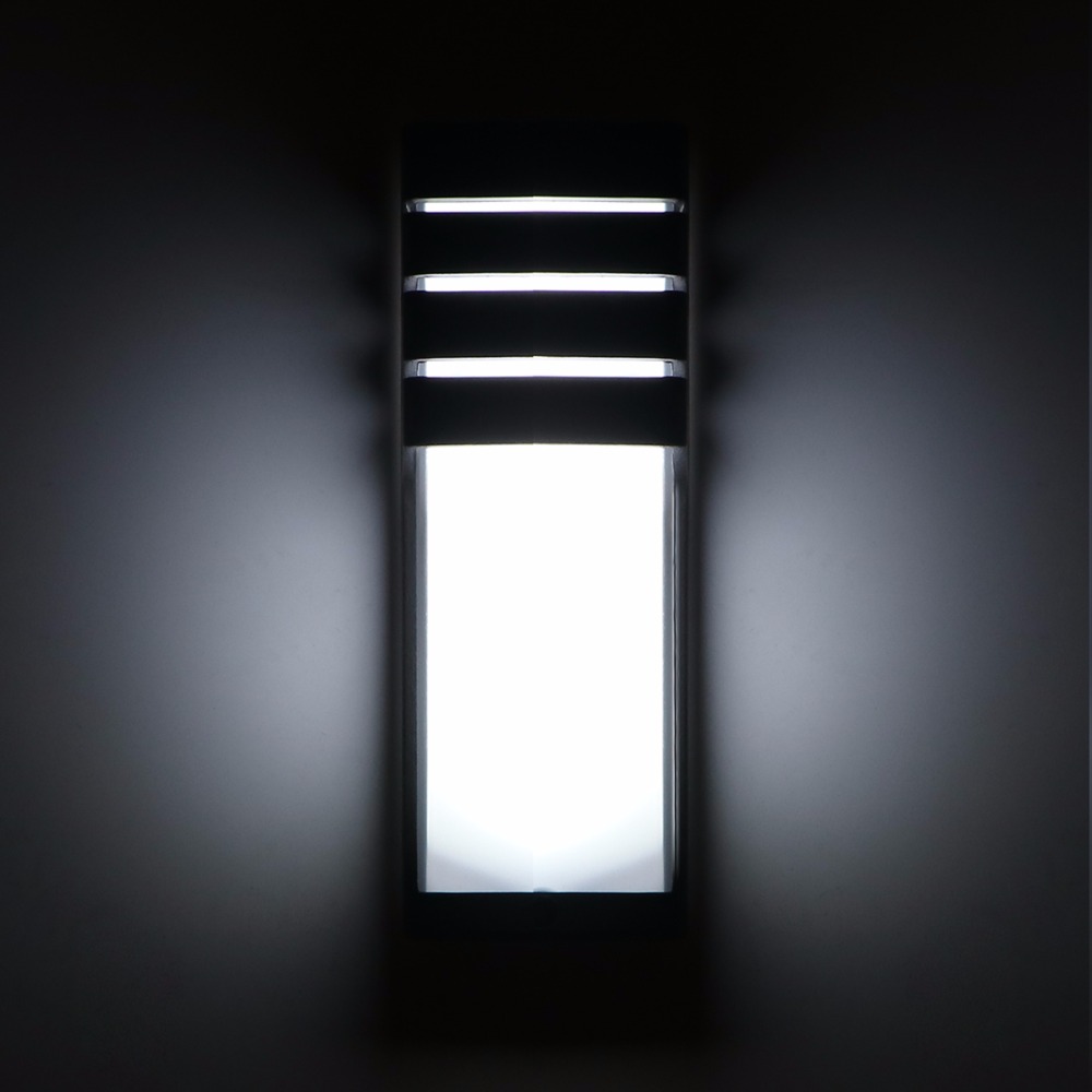 Aluminium Led Wandlamp Ip65 Waterdicht Buiten Tuin Veranda Licht Schans Balkon Muur Licht Tuin Verlichting Decor Aca 110V 220V: Cold White