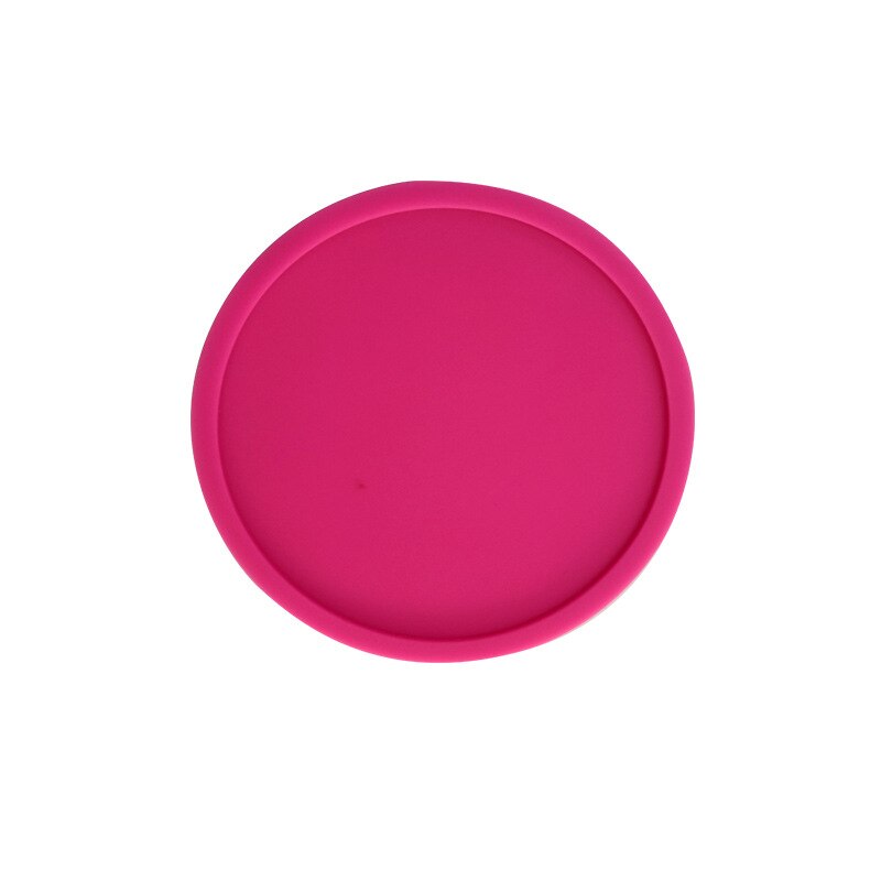 Silicone Black Drink Coasters Set of 8 Non-slip Round Soft Cup Coasters, Perfect for Bar and House, Durable Easy to Clean Black: 8pcs red