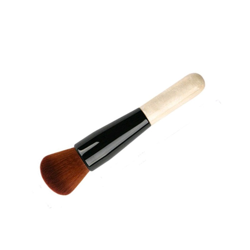 Brochas de maquillaje de lujo, pincel plano superior para base, pincel grande para reparación de cara, brocha de contorno para crema líquida en polvo