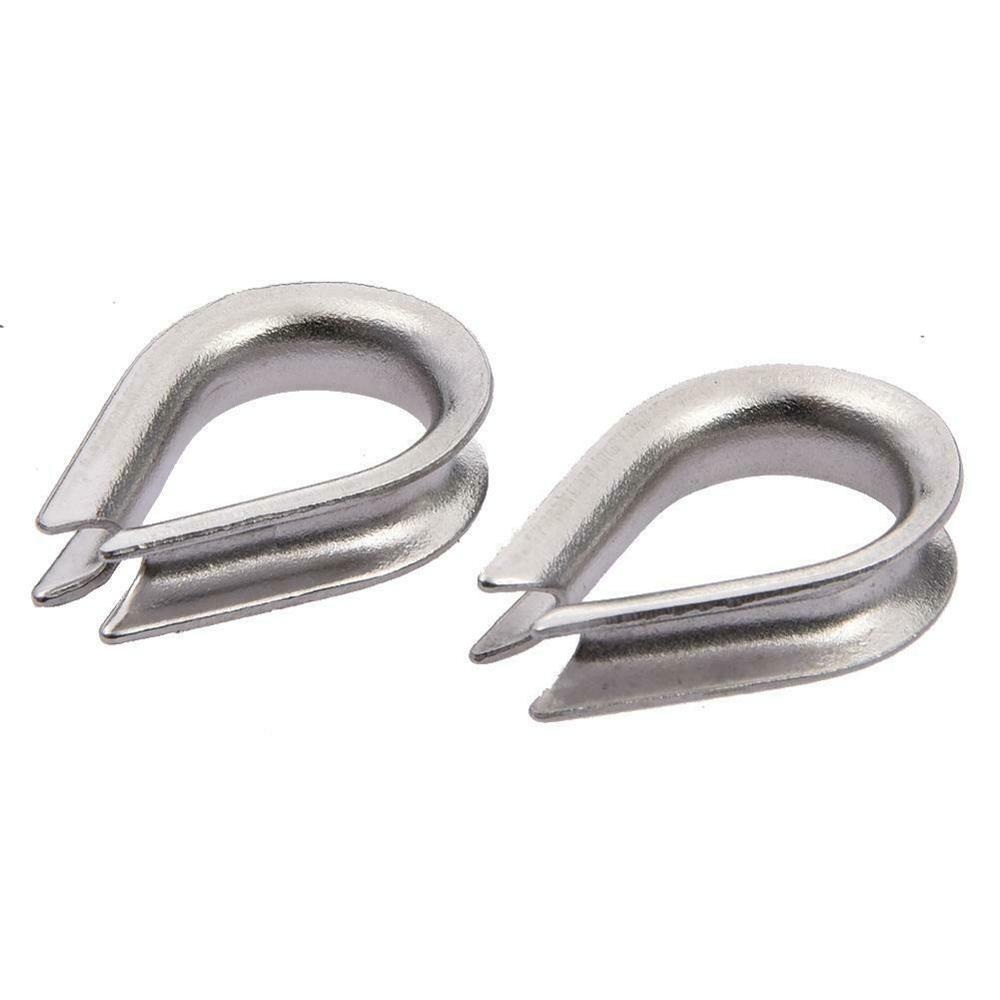 4pcs M12 304 Stainless Steel Wire Rope Cable Thimble for 12mm Wire Rigging