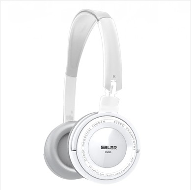 Salar EM520 DIEPE BAS Hoofdtelefoon Oortelefoon 3.5mm Opvouwbare Draagbare Verstelbare Gaming Headset Voor Telefoons Computer PC Muziek: White