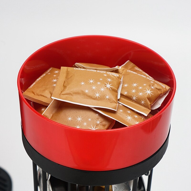 Coffee Capsule Pod Rack Holder Carousel with Sugar Box Holds 40 for Nespresso Line Capsules, Spin 360 Degree