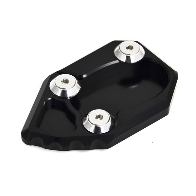CNC Extension Parking Kickstand Pedaal Side Stand Plaat Vergroten Pad Houder Voor MV Agusta Brutale 1078 08-12/ 990R 10-12 F4 04-15: Black