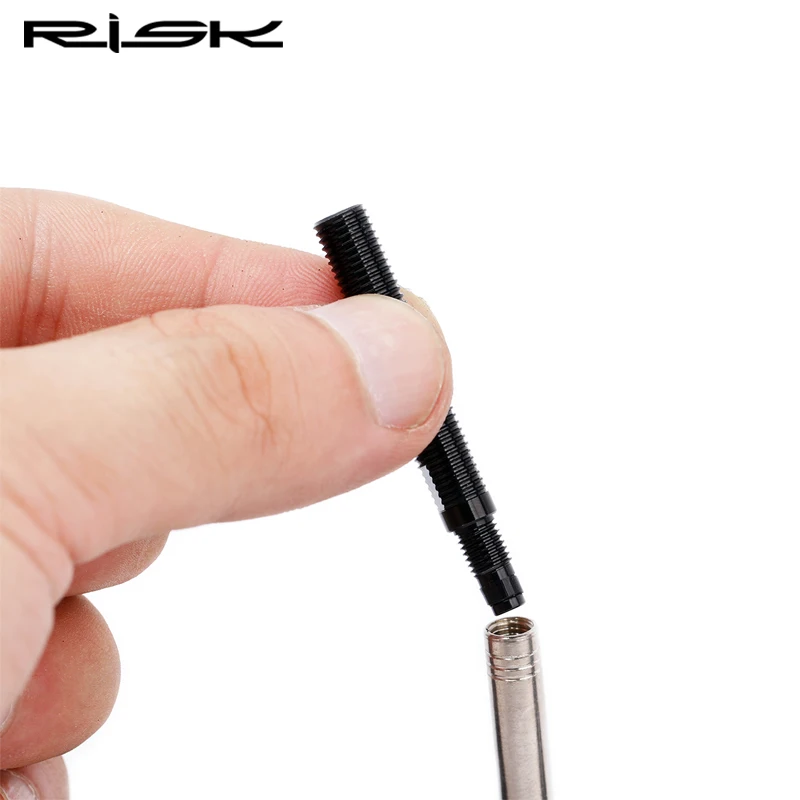Przedłużka zaworu Presta RISK do roweru z kluczem 3w1, 45mm/80mm, pręt przedłużający zawór do obręczy roweru szosowego, do dętek i bezdętkowych opon.