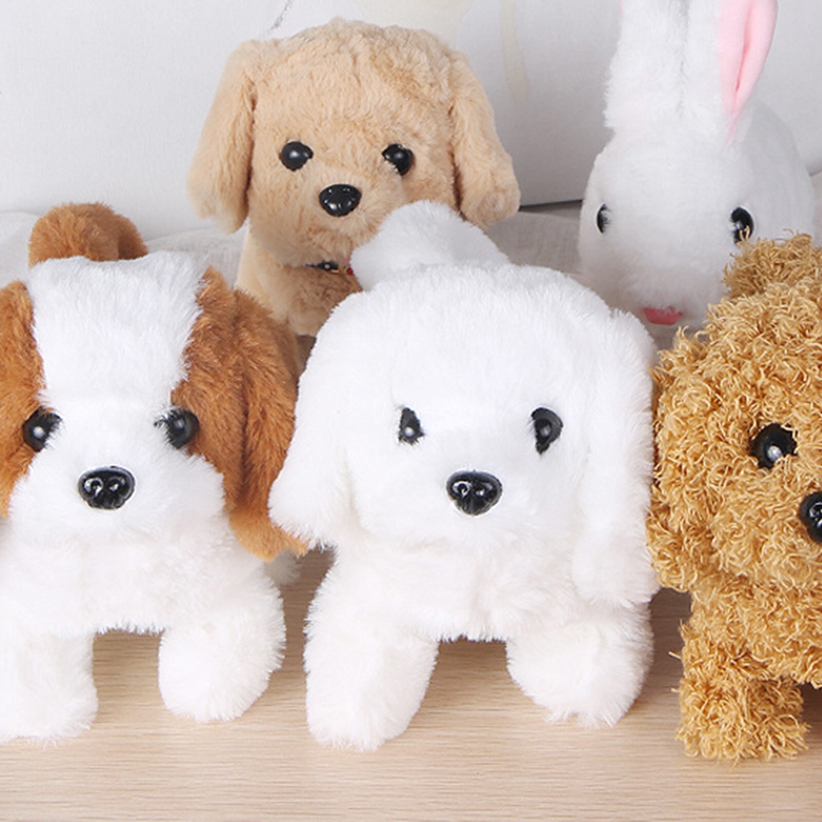 Electric Plush Simulation Teddy Corgi Dog Rabbit Tail Wagging Ass Shaking Scream Toy Ornaments