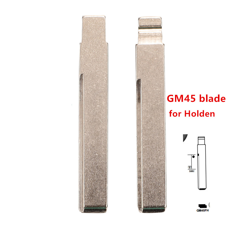 10pcs Y-28# GM45 Metal Uncut Blank Flip Remote Key Blade For GM Holden for keydiy KD xhorse VVDI JMD