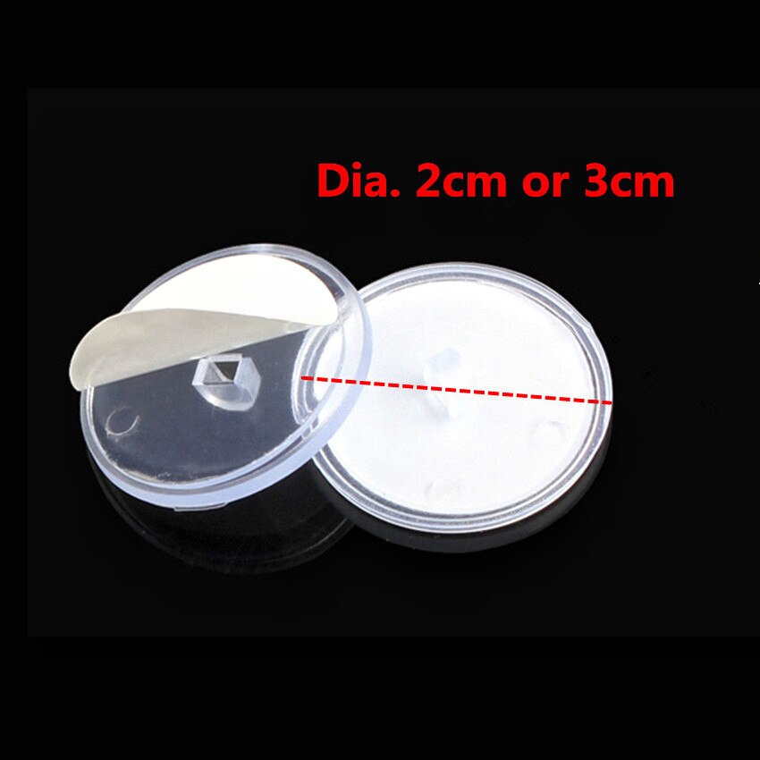 POP Display Sign Poster Hanging Holder Plastic Clear Round Base 2cm 3cm With Strong Adhesive Tape Sticker Stand In Store 100pcs