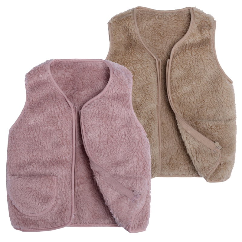 Fleece Kinderen Vest Voor Meisjes Jongens Vest Peuter Baby Warm Winter Herfst Mouwloze Jas Kinderen Uitloper Effen Unisex