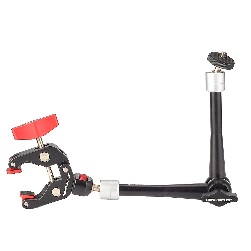 Magisk arm 11 '' artikulerande friktionsarm superklämma justerbar stavklämma tångklämma för dslr kamerarigg/lcd monitor/led-ljus: Arm med klämma