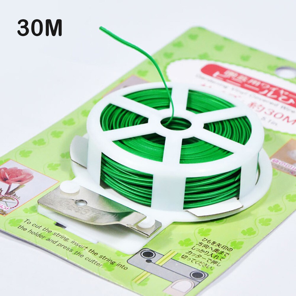 Gardening Supplies Accessories Green Soft Tie Wire Steel Wire Climbing Plant Bracket Modeling Flower Stand Fixed Tie Rope: 30m Tie Rope