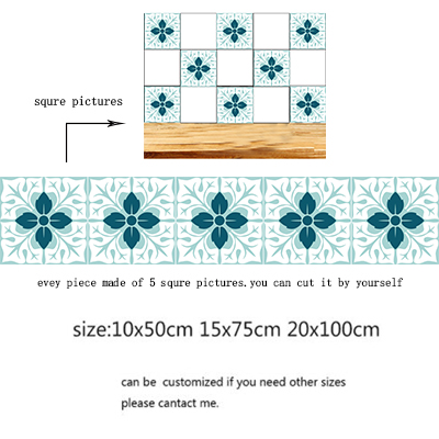 Marokkaanse Stijl Kleurrijke Patroon Hard Tegel Vloer Muursticker Home Decor Keuken Badkamer Wc Decoratie Art Mural: 4 / 15x75cm