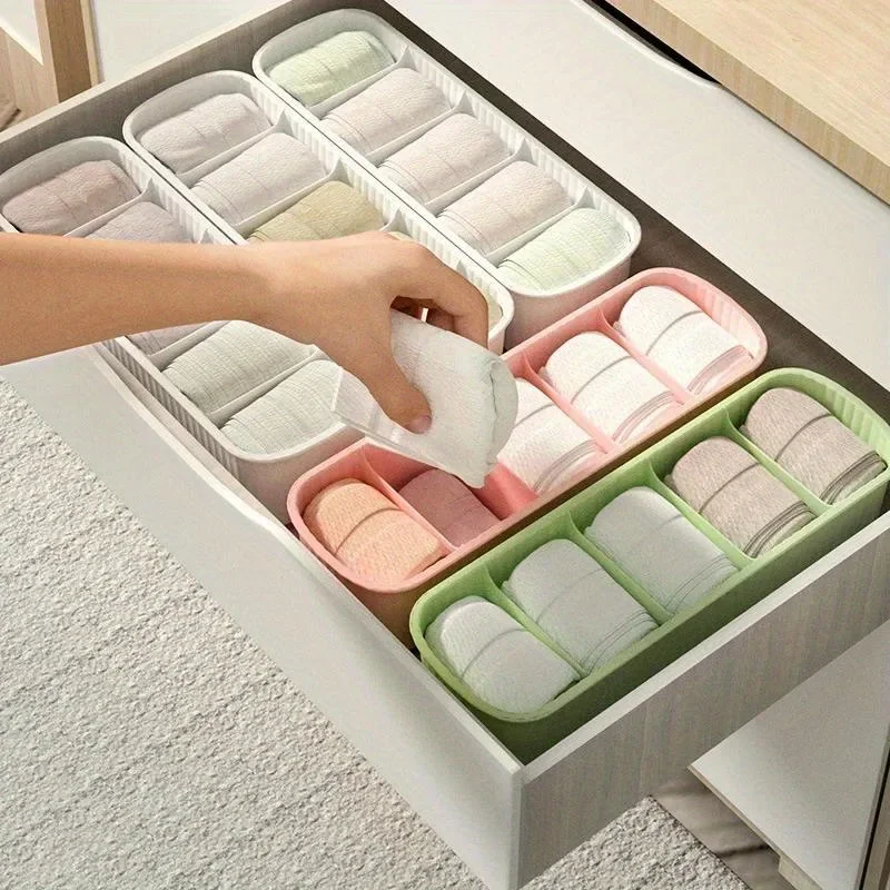 Divisores de armazenamento de gaveta de roupas íntimas de meias, caixas de armazenamento de guarda-roupa de cômoda e caixas de armazenamento para organizador de armário de roupas