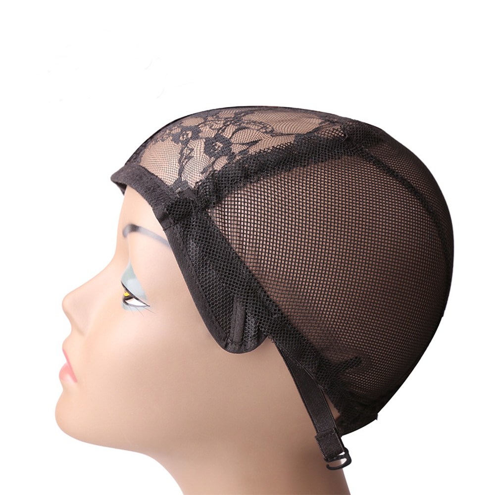 10pcs Wig Caps For Making Wigs And Hair Weaving Stretch Adjustable Wig Cap Black Dome Cap For Wig Hairnets