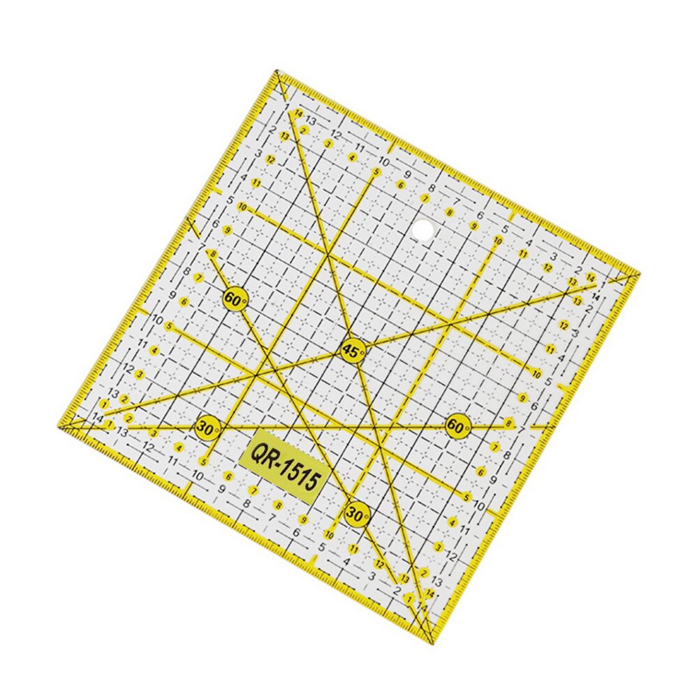 15x15cm Acrylic Patchwork Ruler Square Quilting Grids Rulers for Measuring