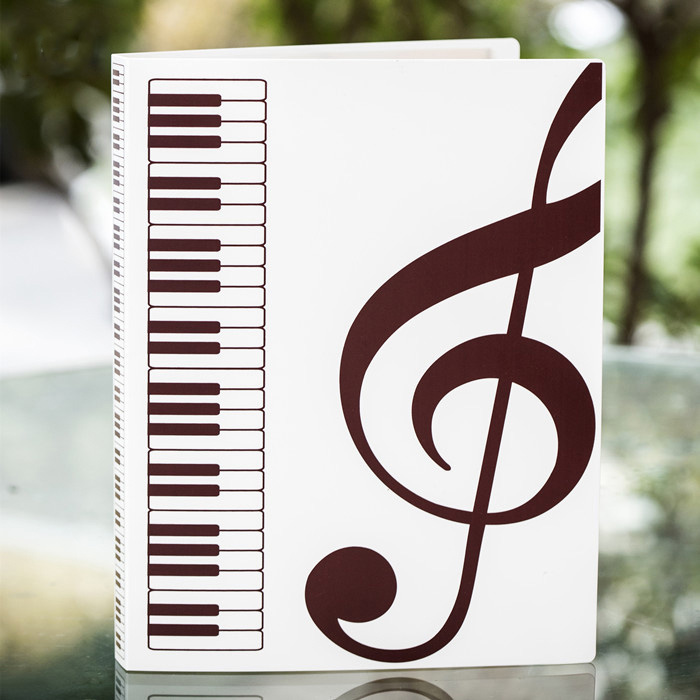 A4 Muziek boek map/Band Koor Map wit zwart